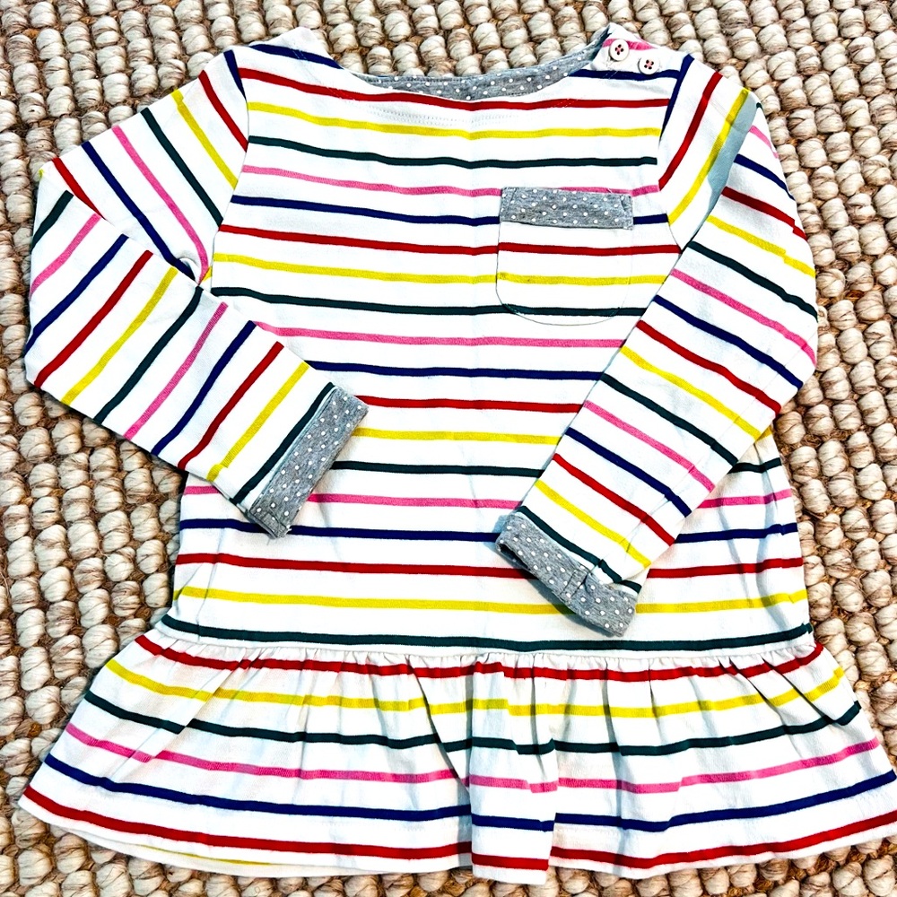 Mini Biden Girls 4-5Y 110cm Knit Long Sleeve Ruffled Tunic Top